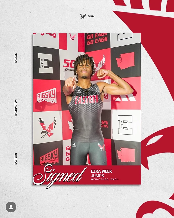 Ezra Week — Eastern Washington commitment graphic