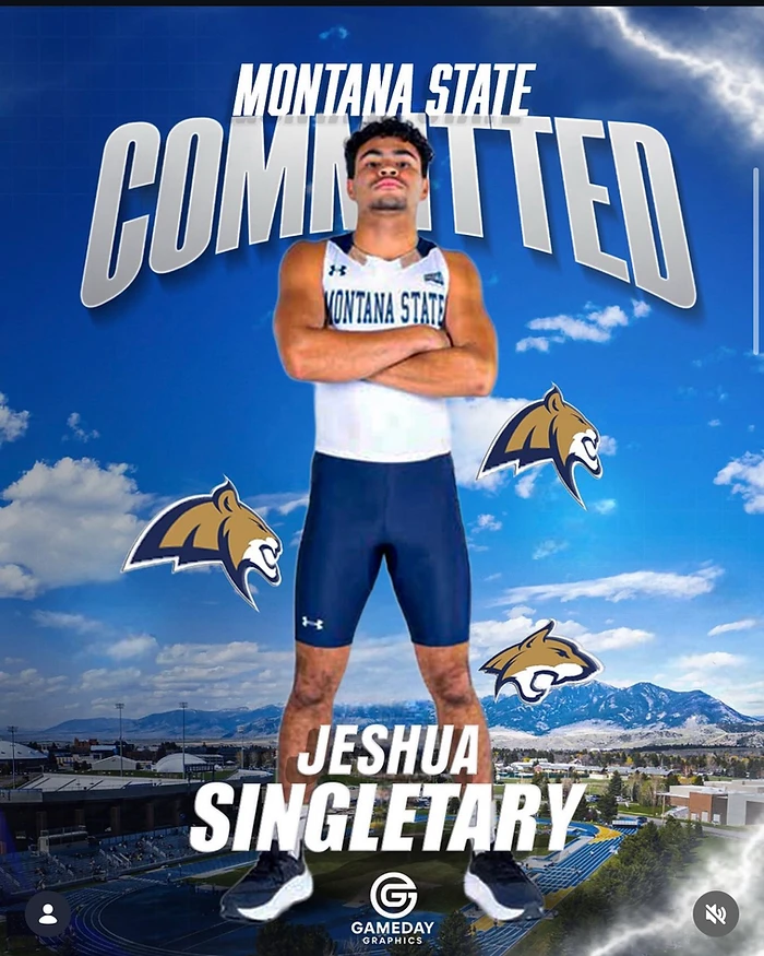 Jeshua Singletary — Montana State commitment graphic