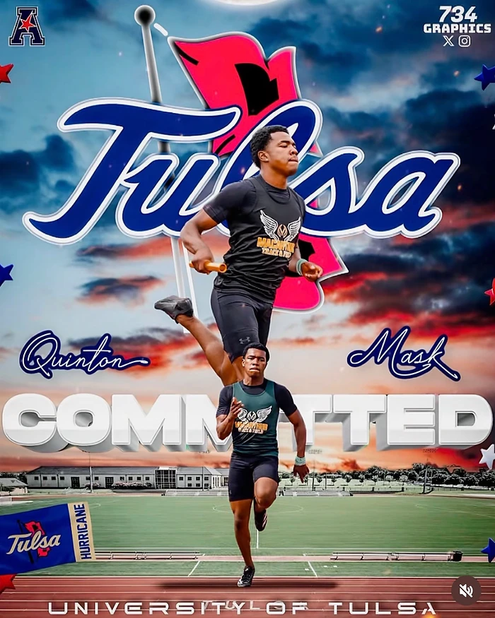 Quinton Mask — University of Tulsa commitment graphic