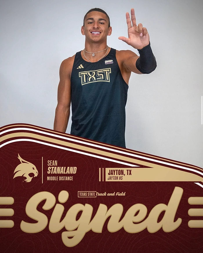 Sean Stanaland — Texas State commitment graphic